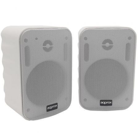 Approx Altavoces Autoamplificados APPSPK15X2 30W 2.0 Estéreo, Blanco, 15W+15W, Controles Graves/Agudos/Volumen, Soporte Pared Incluido